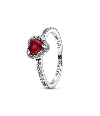 Pandora Sparkling Red Elevated Heart ring 198421C02