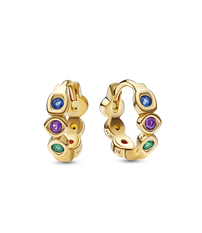 Pandora Marvel - The Avengers - Infinity Stones hoop earrings gold 262567C01
