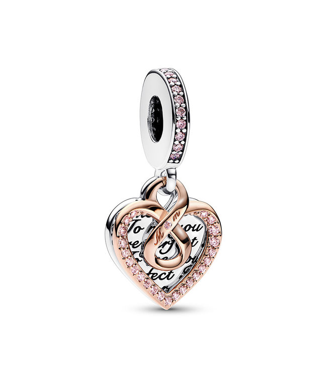 Pandora Two-Tone Infinity Heart Double dangle 782641C01