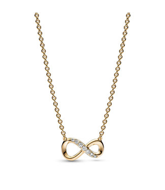Pandora Sparkling Infinity necklace gold-plated 368821C01