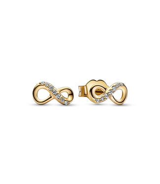 Pandora Sparkling Infinity stud earrings gold-plated 268820C01