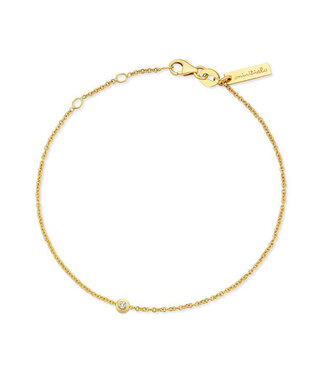 Minitials One Diamond chain bracelet yellow gold