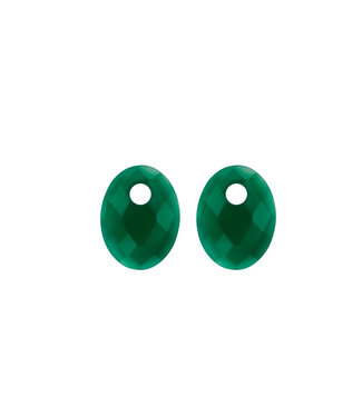 Blush oorbedels Green Agate 810GAGO