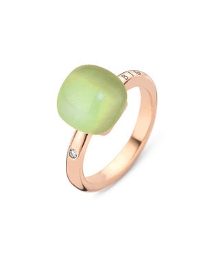 Bigli ring Mini Sweety - Citroenkwarts met peridot en parelmoer - 20R88Rlqpermp