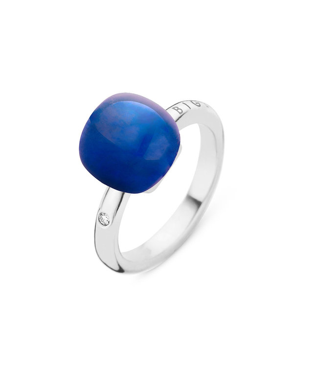 Bigli ring Mini Sweety - Birthstone September - Bergkristal met saffier en parelmoer 20R88Wcrzafmp