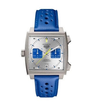 Tag Heuer Monaco Racing Blue Automatic Chronograph heren horlgoe Limited Edition CAW218C.FC6548