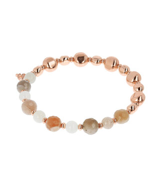 Bronzallure Stretch bracelet with peach stones WSBZ02091.PEACH