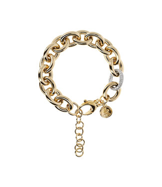 Bronzallure Rolo Chain bracelet with pavé element yellow WSBZ00517Y.W