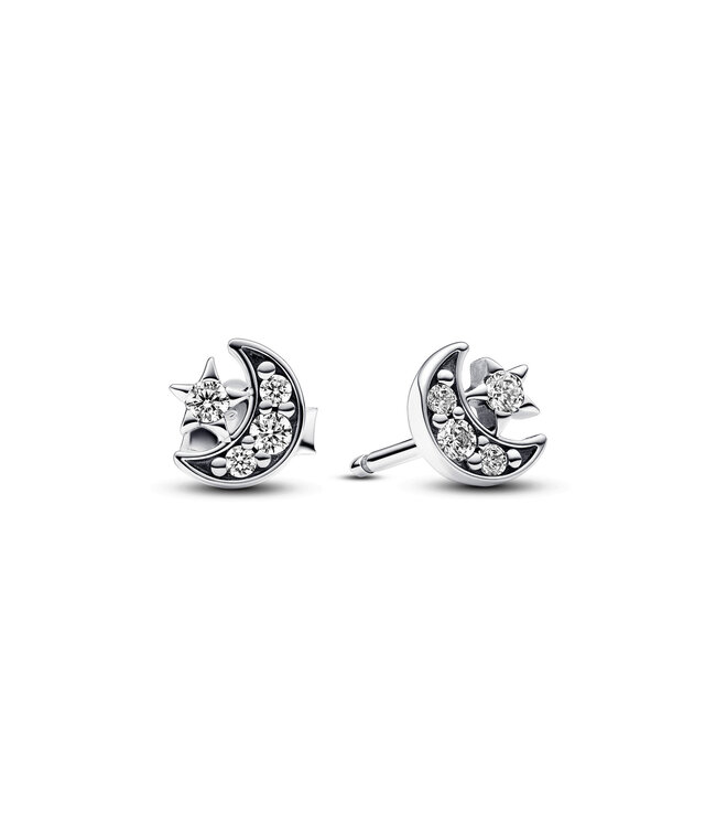 Pandora Sparkling Moon & Star stud earrings - 292990C01