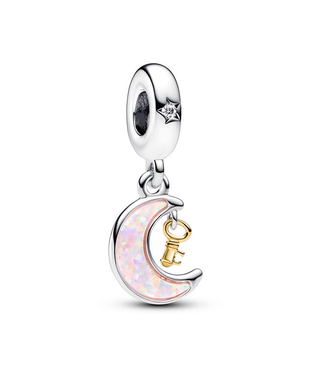 Pandora Two-Tone Key & Moon dangle - 762985C01