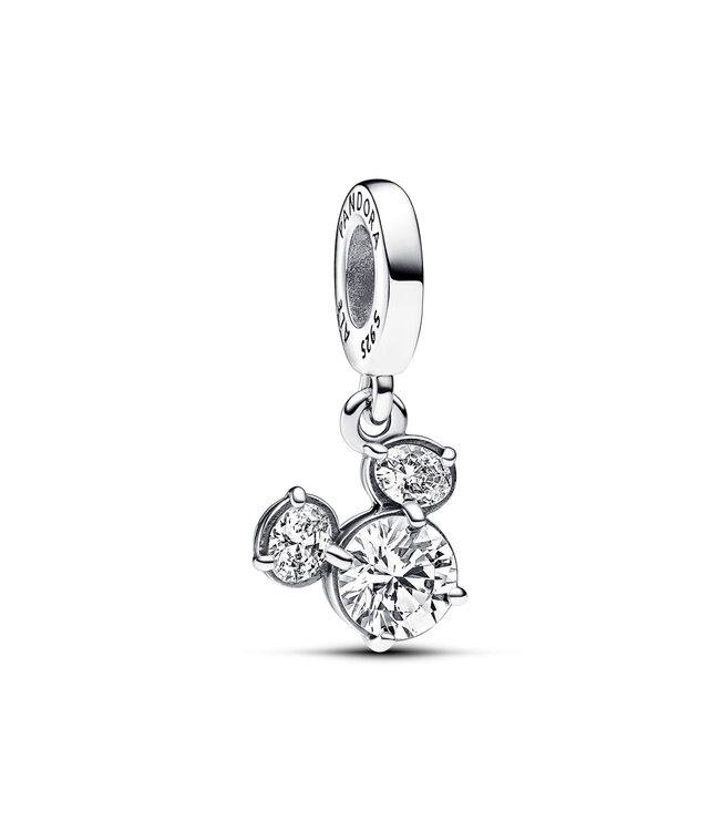 Pandora Disney, Mickey Mouse Sparkling Head Silhouette dangle - 793031C01