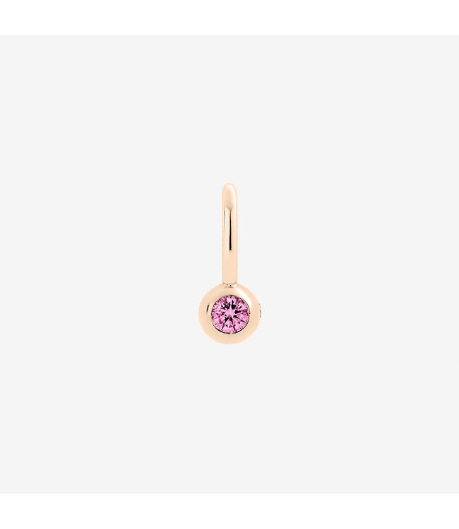 Dodo Charm Small 9kt rose-gold & Pink sapphire 0.08 ct DMC4001-BOLLI-ZRL9R