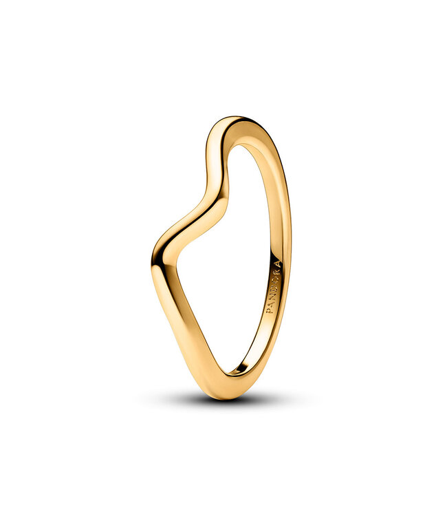 Pandora Polished Wave ring gold 163095C00