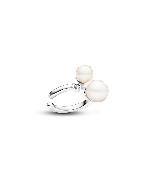 Pandora Duo Treated Freshwater Cultured pearls ear cuff - 293151C01