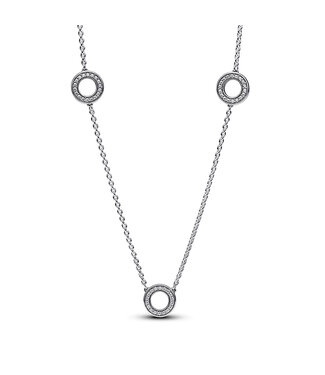 Pandora Pavé Circles Chain necklace - 393162C01-50