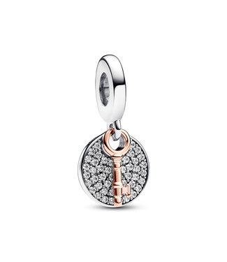 Pandora Two-Tone Key to Happiness double dangle - 783236C01