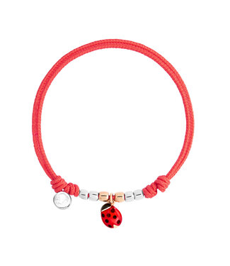 Dodo Ladybug Cord bracelet DBC4009-PADLA-RO09A