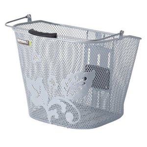 silver bike basket