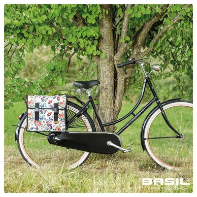 Basil Mara XL - double bicycle bag - 30 liter - meadow