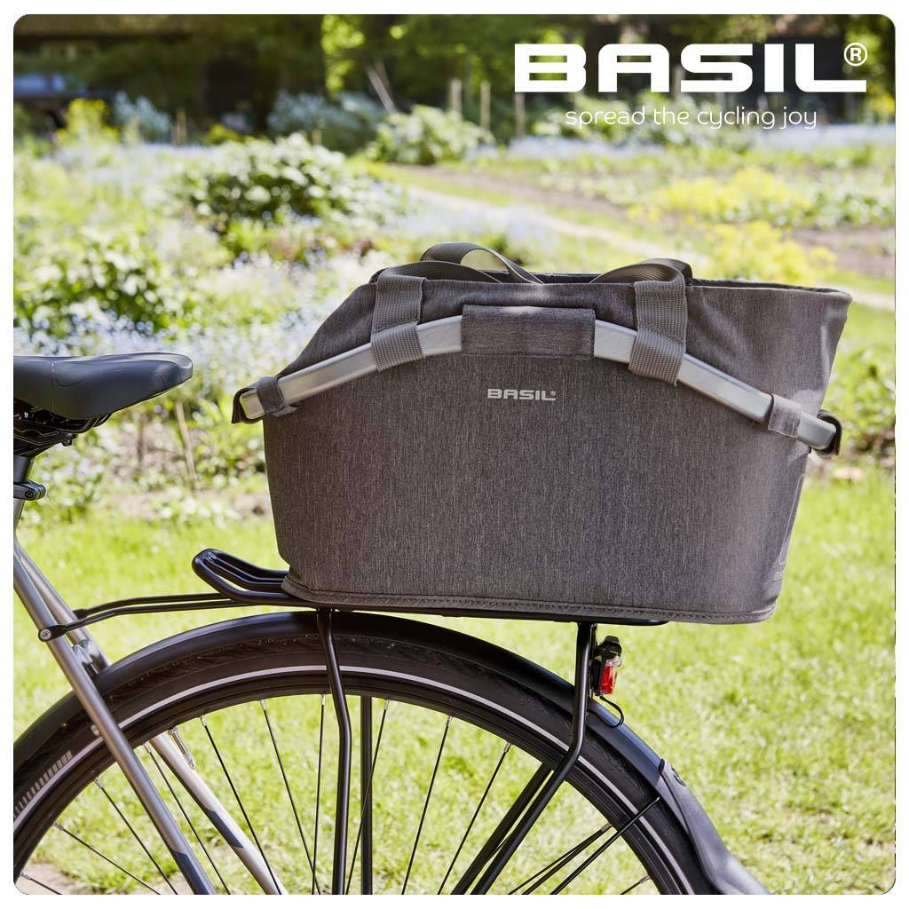 Moederland gewoon verpleegster Basil 2Day Carry All Rear Basket – Fietsmand – Grijs - Basil