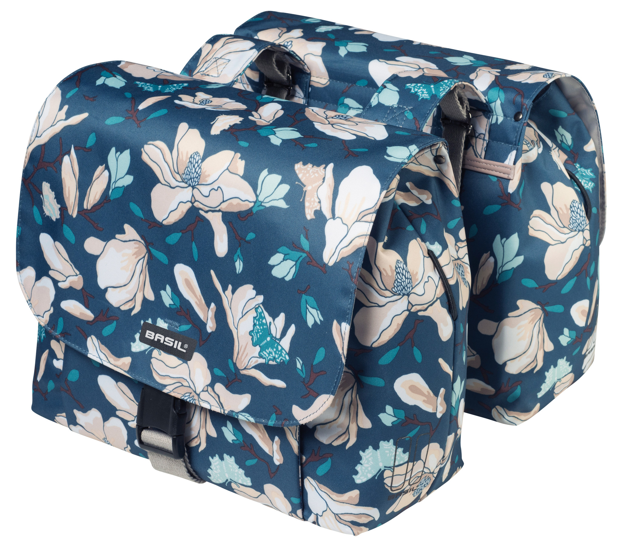 basil magnolia double pannier bag