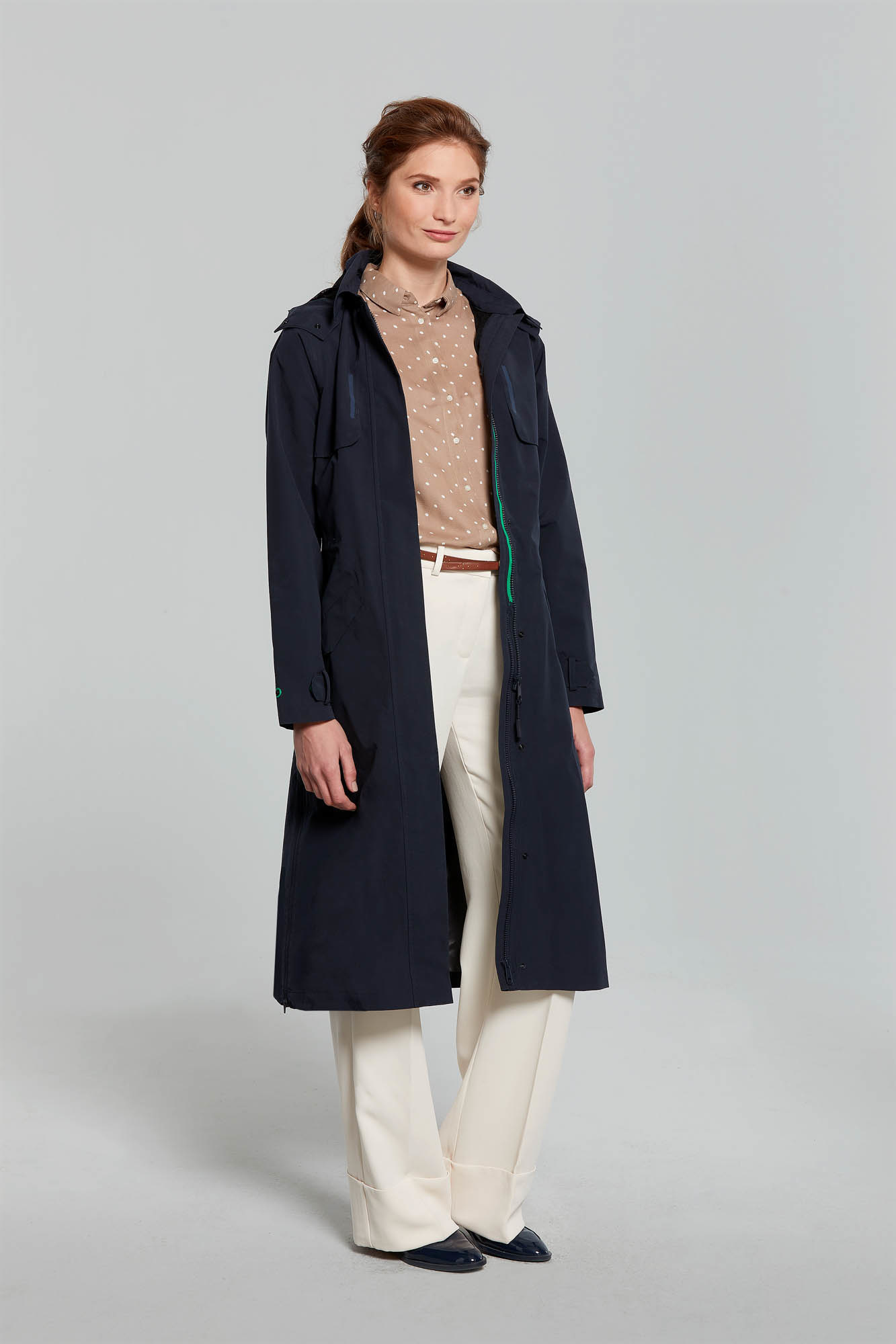 cycling trench coat