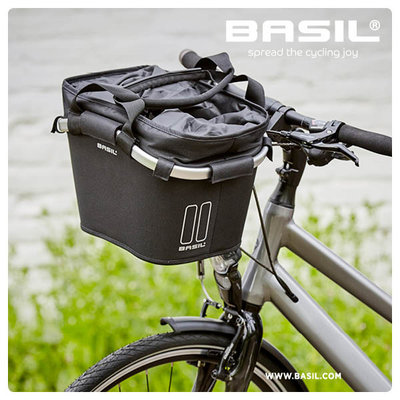 Basil Classic Carry All KF – fietsmand – voorop - zwart