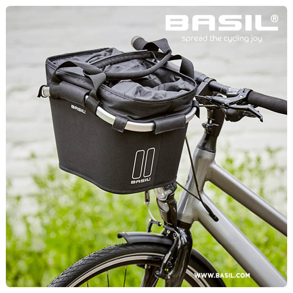 Basil Classic Carry All Front Basket KF - Bicycle Basket - Black - Basil