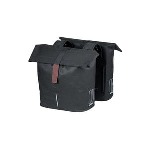 Basil City - double bicycle bag - 28-32 liter - black