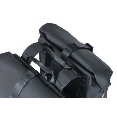 Basil SoHo - Fahrrad Doppeltasche Nordlicht - 36 Liter - night schwarz