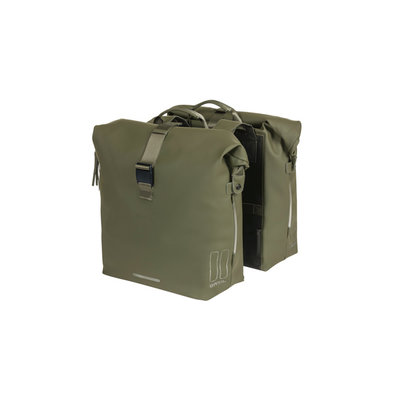 Basil SoHo - bicycle double bag Nordlicht - 41 liter - moss green