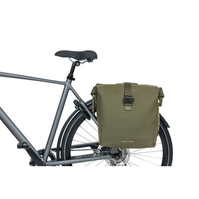 Basil SoHo - bicycle double bag Nordlicht - 41 liter - moss green