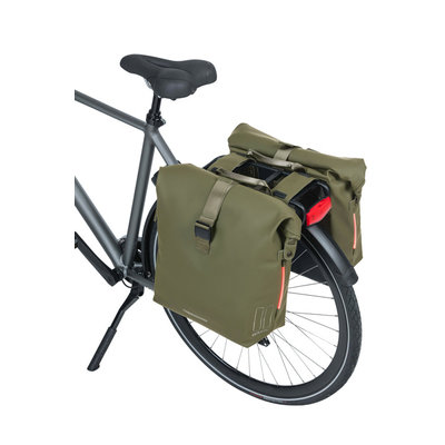 Basil SoHo - dubbele fietstas Nordlicht  - 36 liter - mosgroen