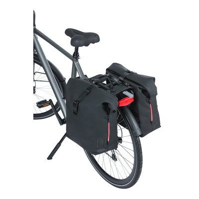 Basil SoHo Nordlicht MIK - dubbele fietstas - 36 liter - night zwart