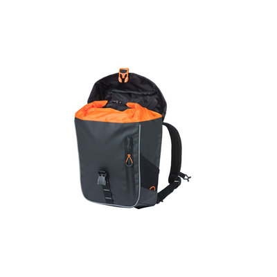 Basil Miles Tarpaulin - Fahrradrucksack - 13 Liter - schwarz/orange