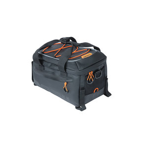 Basil Miles Tarpaulin - bagagedragertas - 7 liter - zwart/oranje