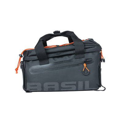 Basil Miles Tarpaulin - bagagedragertas - 8 liter - zwart/oranje