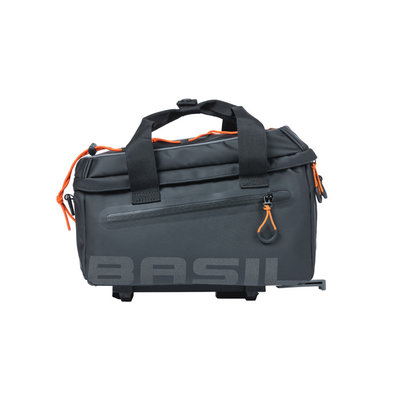 Basil Miles Tarpaulin - bagagedragertas MIK - 6 liter - zwart/oranje