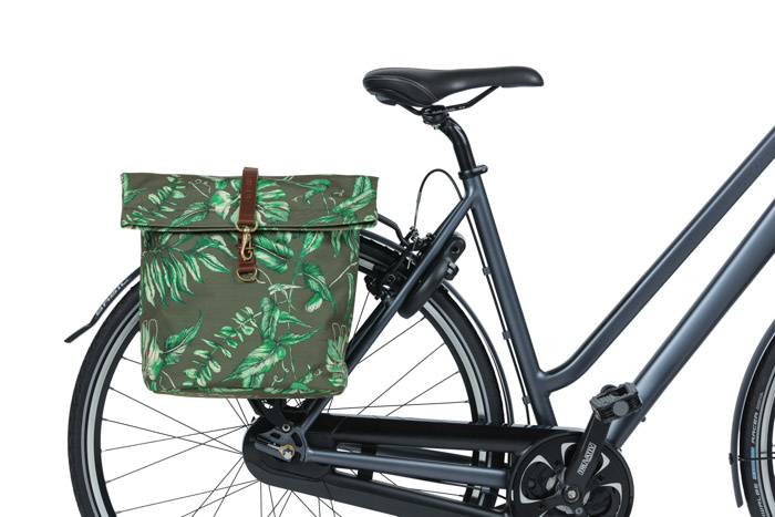 Basil Ever Green Sacoche vélo double écolo sur porte-bagages arrière