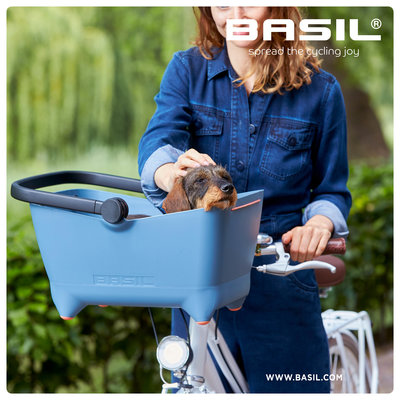 Basil Buddy KF - Fahrradhundekorb - vorne -  faded denim