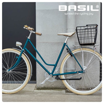 Basil Nordland - fietsmand MIK - voorop en/of achterop - zwart/natural bruin