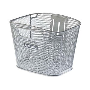 silver bike basket