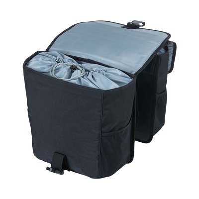 Basil GO - dubbele fietstas - 28 liter - zwart