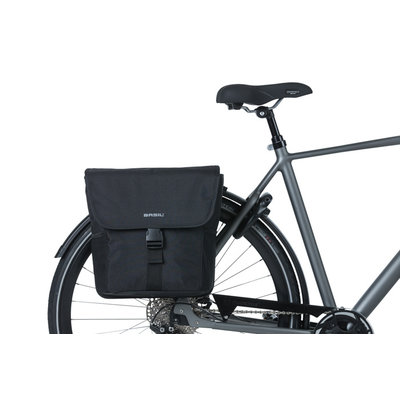 Basil GO - dubbele fietstas - 28 liter - zwart