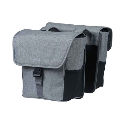 Basil GO - double bicycle bag - 28 liter - grey