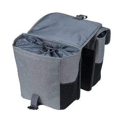 Basil GO – doppelte Fahrradtasche – 32 Liter - grau