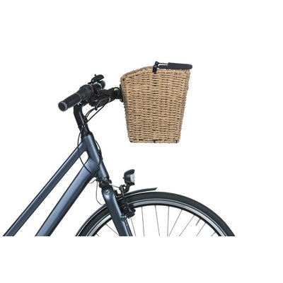 Basil Bremen Rattan Look KF - fietsmand - voorop - bruin