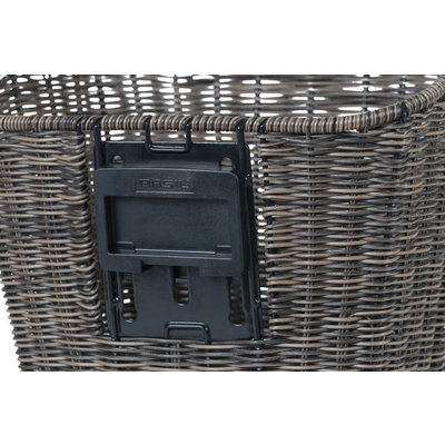 Basil Bremen Rattan Look KF - bicycle basket - front - dark brown