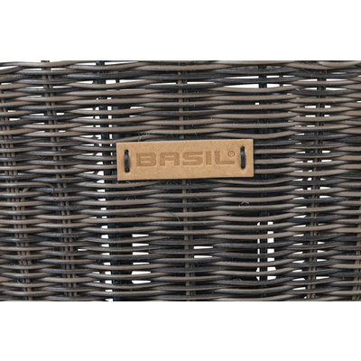 Basil Bremen Rattan Look KF - bicycle basket - front - dark brown