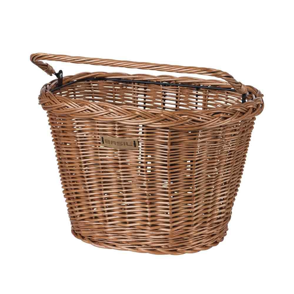 wicker front bike basket